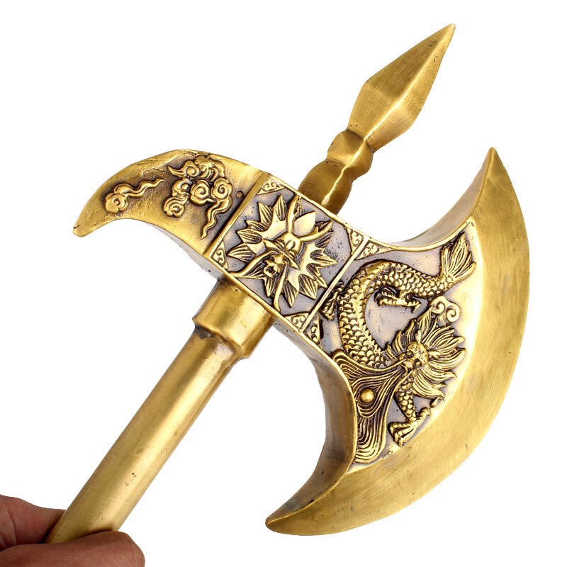 [Trả góp 0%]Rìu Thần kim long bằng đồng dài 50cm