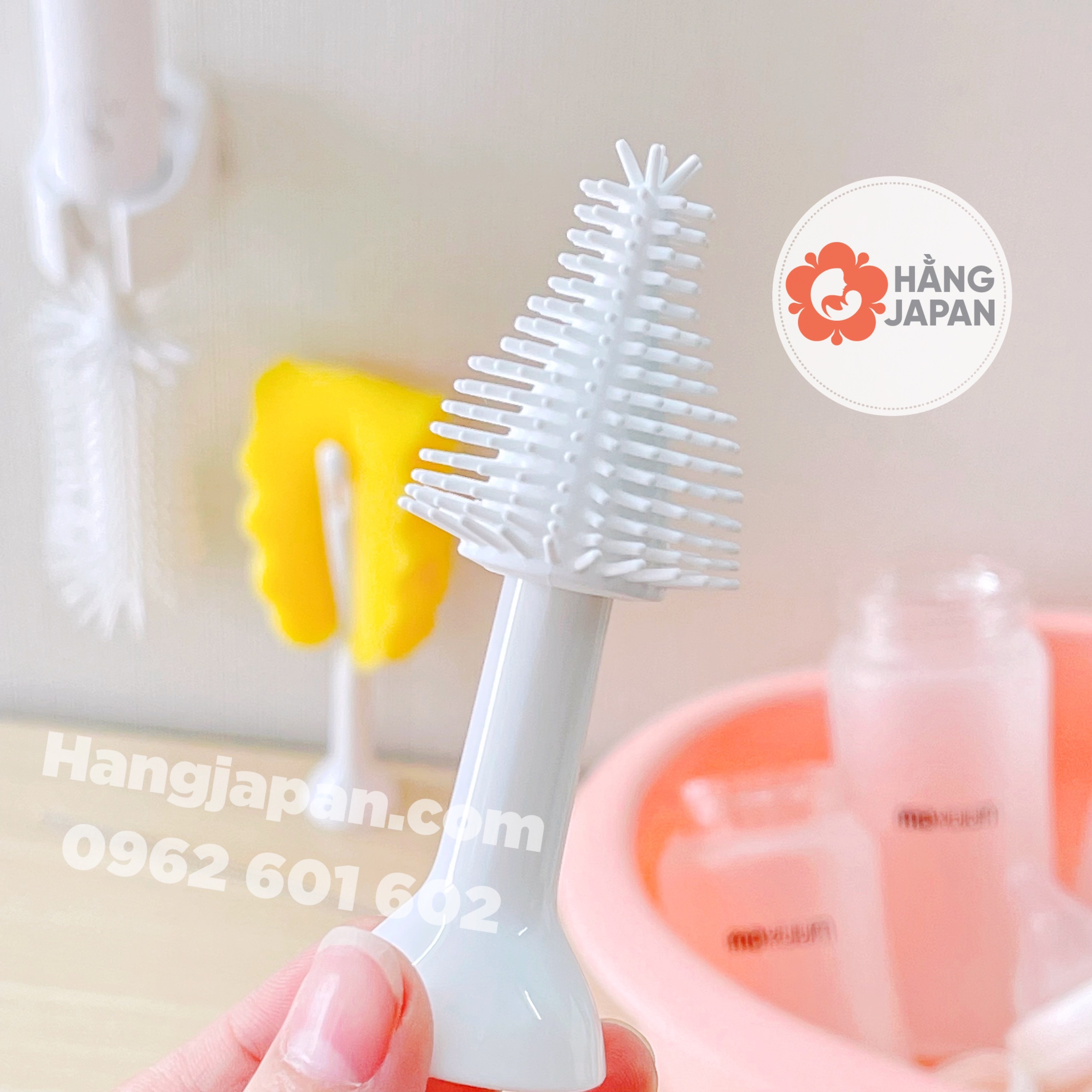 Bộ cọ rửa bình sữa điện Moaz Bébé MB-047