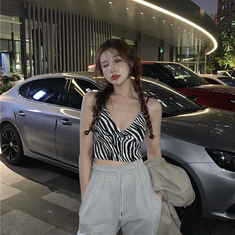 áo hai dây họa tiết ngựa vằn