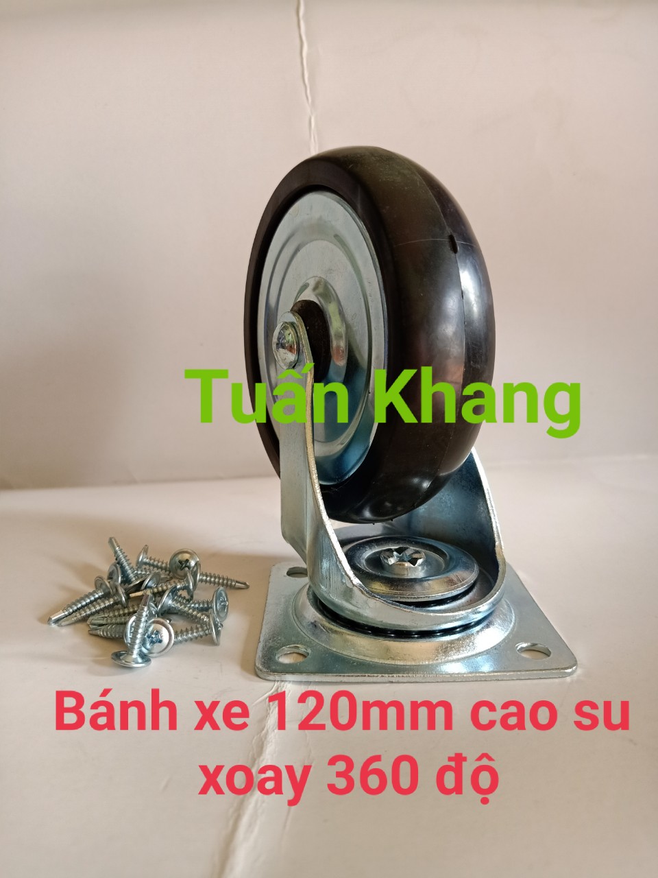 Bánh xe đẩy 120mm vĩnh phát + vít