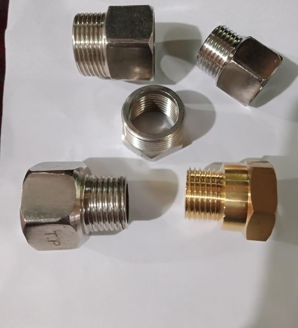 Lơ nối ren chuyển bậc 3/4 inch-1/2 inch tương ứng 27mm-21mm (bằng inox)
