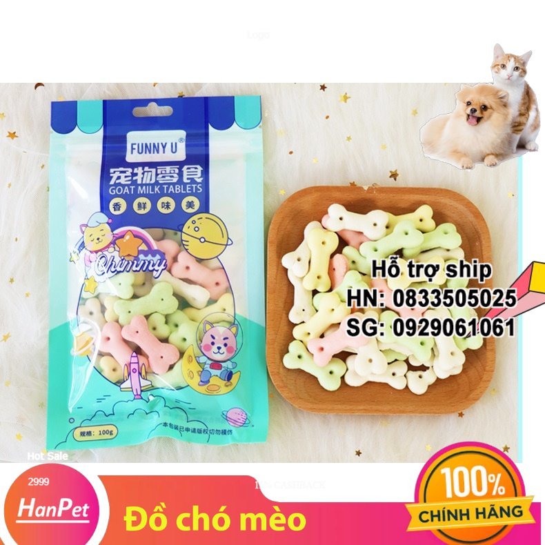 Bánh thưởng Bánh quy chó mèo Orgo gói 80gr