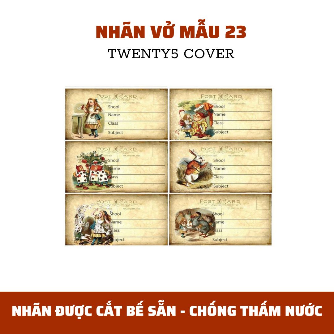 SET NHÃN VỞ THEO MẪU 20 - 29