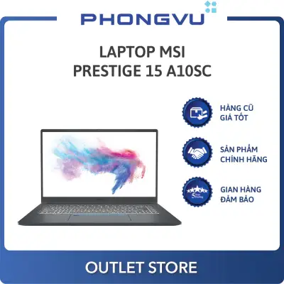 Laptop MSI Prestige 15 A10SC-222VN (i7-10710U) (Xám) - Laptop cũ