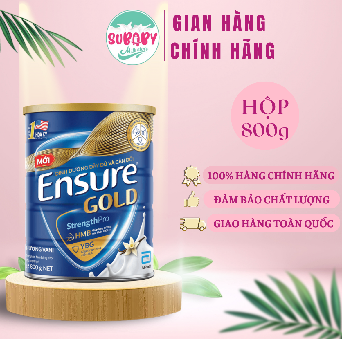 Sữa bột Ensure gold hương Vani 800g