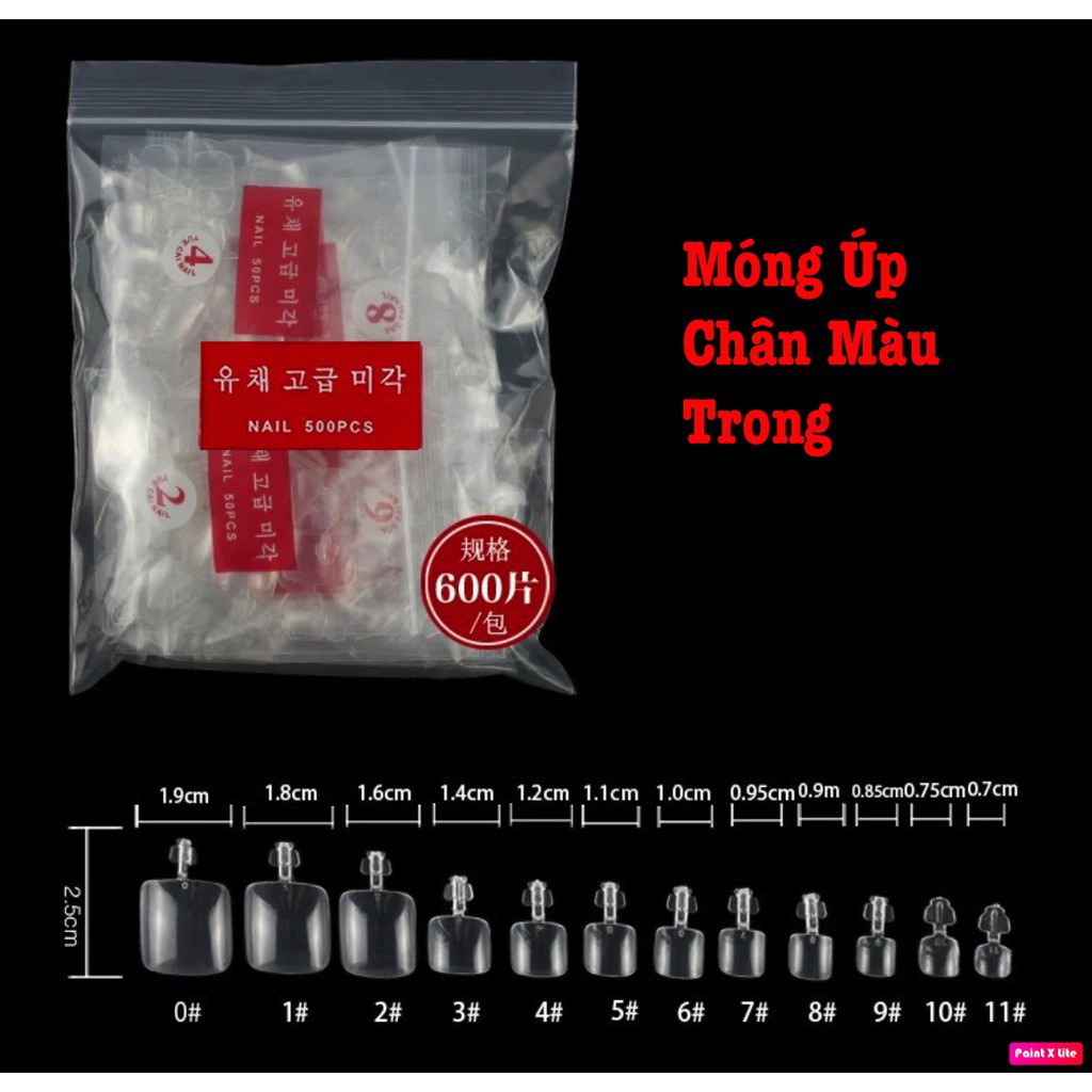 Móng úp chân lẻ size