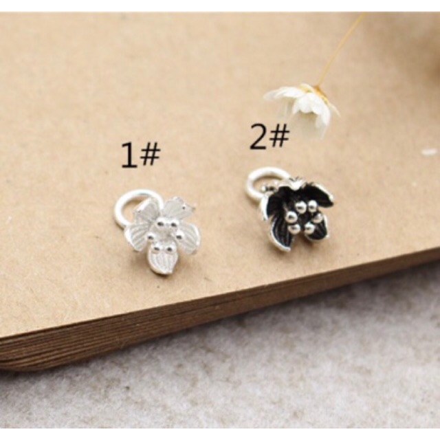 [S925] Charm bạc hoa treo - MH171