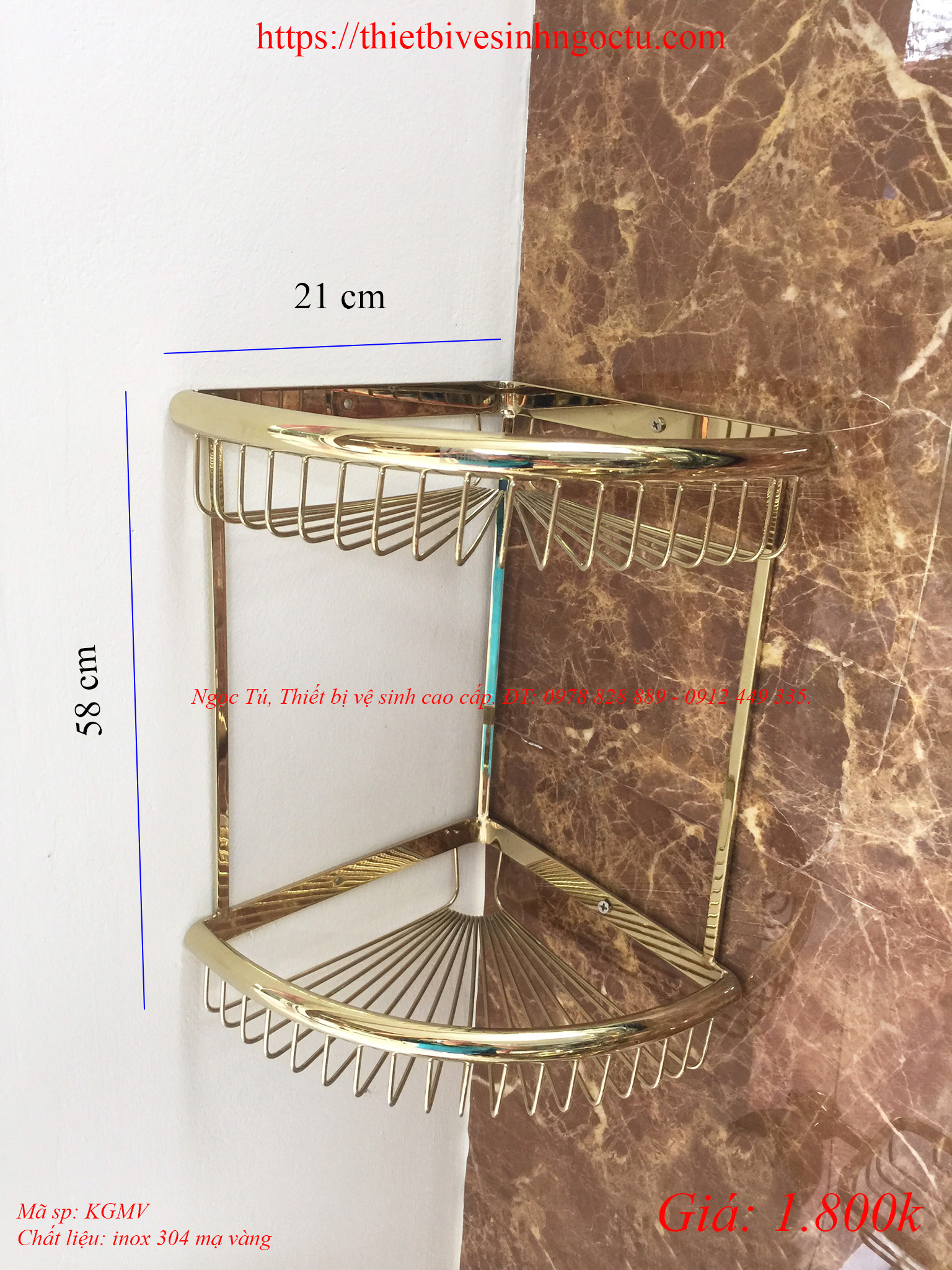 Kệ Góc Mạ Vàng