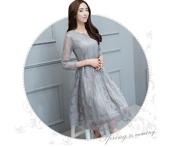 ĐẦM XÒE PHỐI REN KÈM THẮT LƯNG NGOCTRANSHOP - NT8074