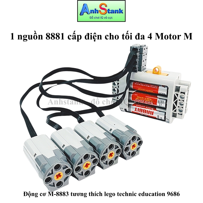 [Hoàn tiền 10%]Mô hình lắp ráp Motor Cỡ M 8883 Tương Thích  9686-Education-technic