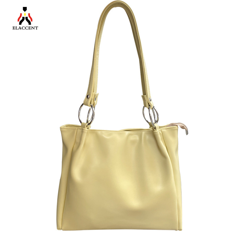 ELACCENT Large-capacity shoulder tote bag simple and versatile daily handbag
