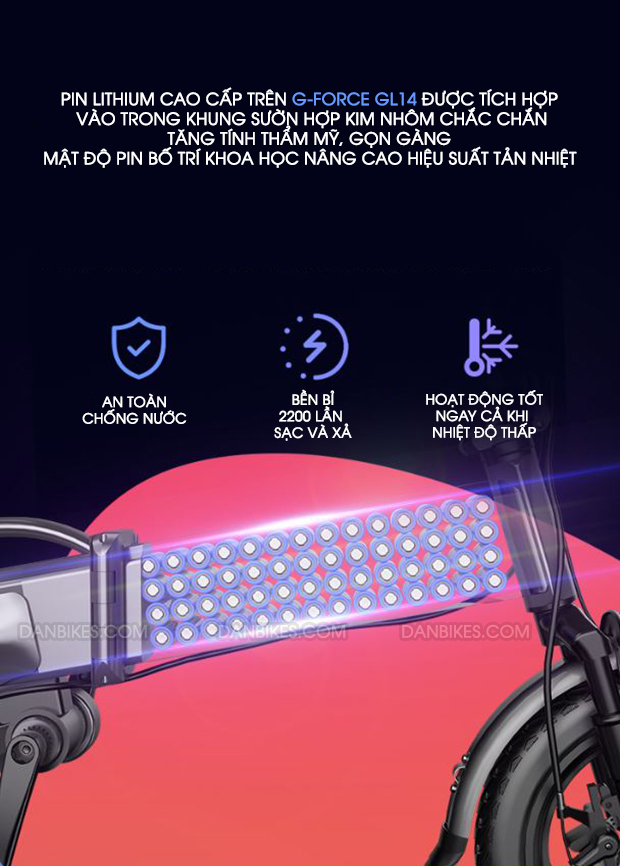 XE ĐẠP ĐIỆN GẤP GỌN G-FORCE GL14  (BH 12T)