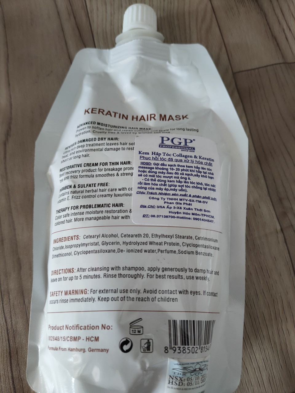 Hấp dầu phục hồi Keratin PGP