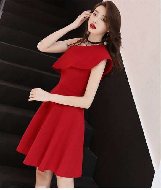 Zerasy - Đầm xòe phối bèo vai kiểu cách