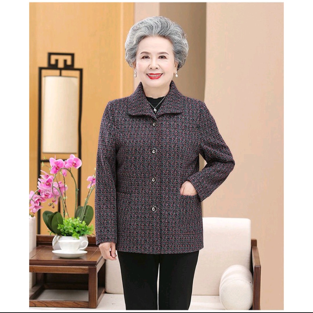 Áo khoác Cao Cấp cho mẹ, cho bà (dạ trơn Lót lông )