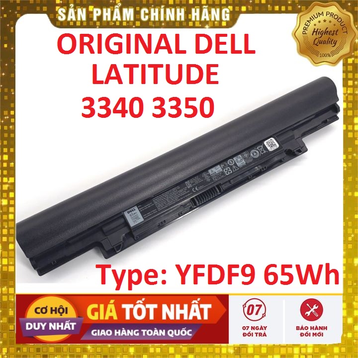 Pin yfdf9 43wh laptop dell latitude 3340 3350 - pin zin bảo hành 6 tháng lỗi đổi mới