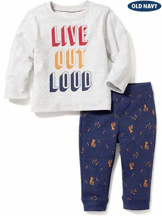 Bộ bé Trai OLD NAVY 3-6 tháng - 2 cái - Hàng Mỹ