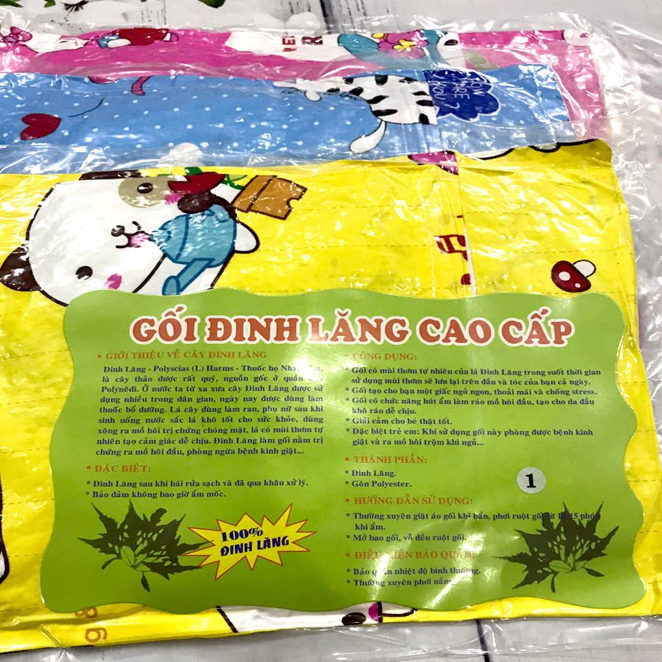 Gối lá đinh lăng cao cấp cho bé