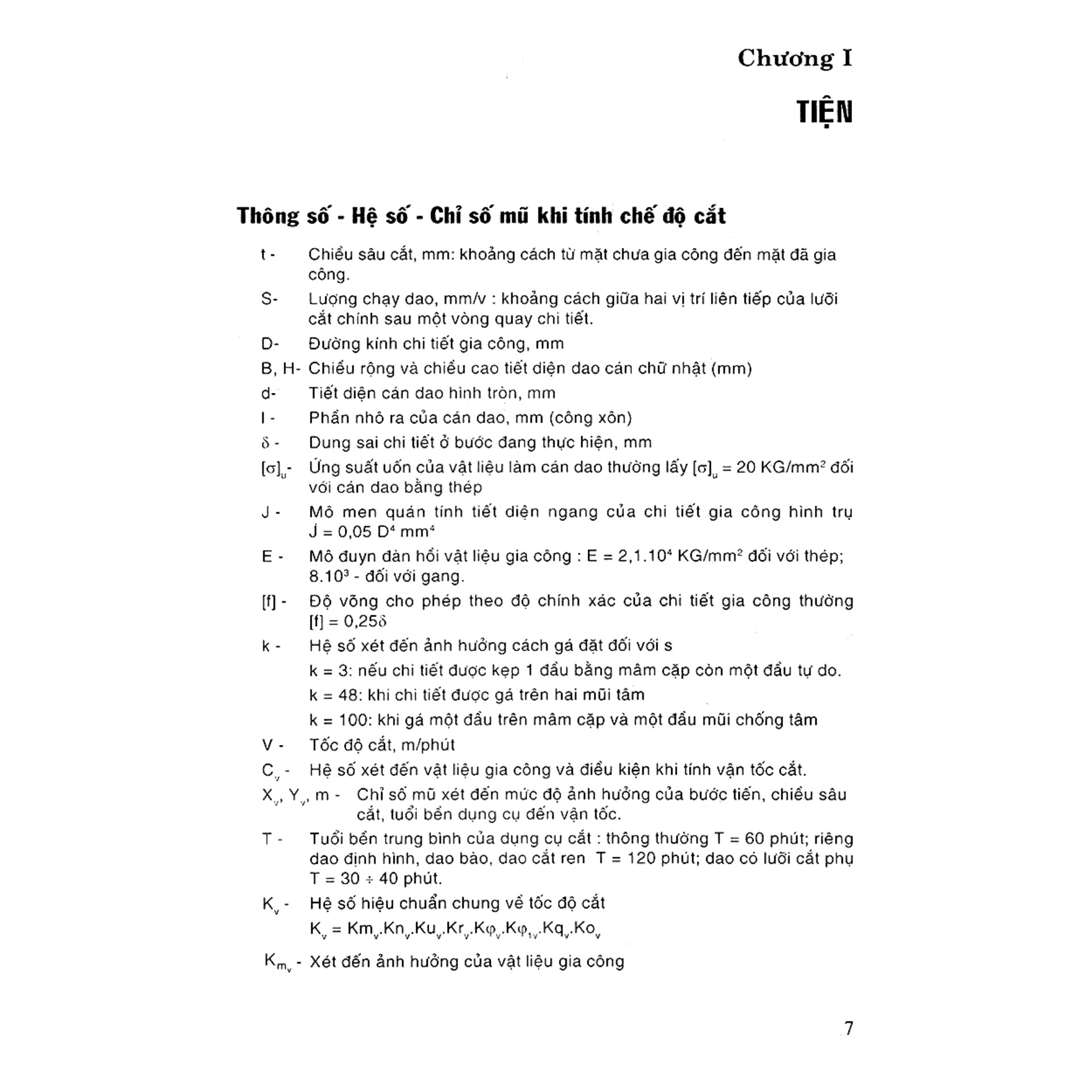 Chế Độ Cắt - Gia Công Cơ Khí
