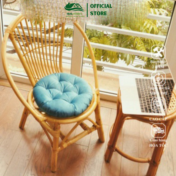 Ghế lười thư giãn cao cấp mây con sò, decor homestay ban công, trang trí phòng khách sân vườn quán cafe Vip / HealHomes