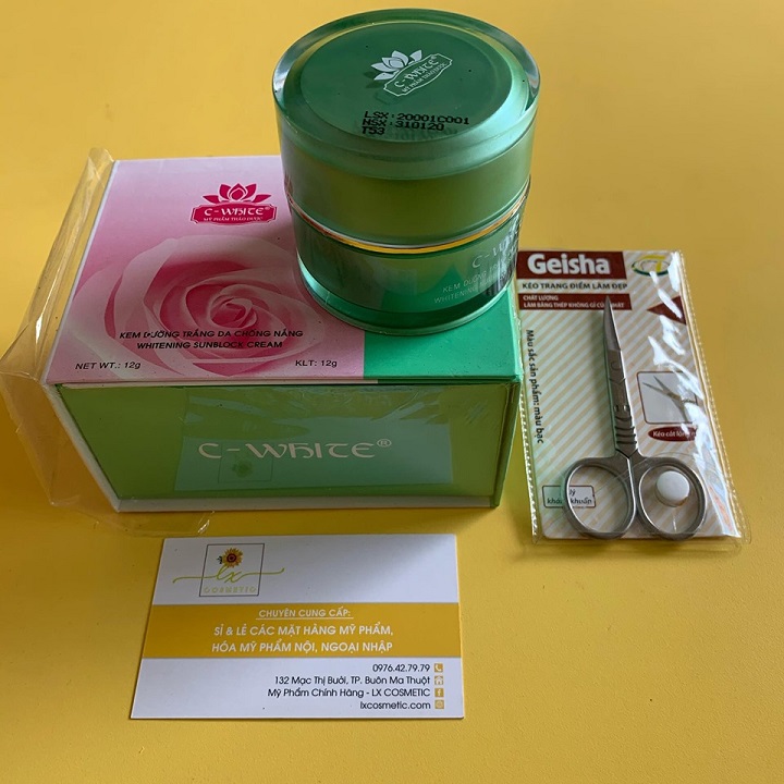 Kem C White dưỡng trắng da chống nắng 12g