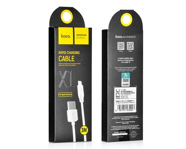 Cáp sạc Hoco Lightning cho  iPhone 5,iPhone 5SE,6Plus,7Plus,XS Max,X,iPad...cáp chống rối,chống gãy gập,siêu bền,cáp sạc nhanh