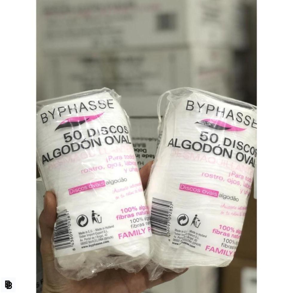 Bông Tẩy Trang Byphasse 50 Miếng Cotton Pads