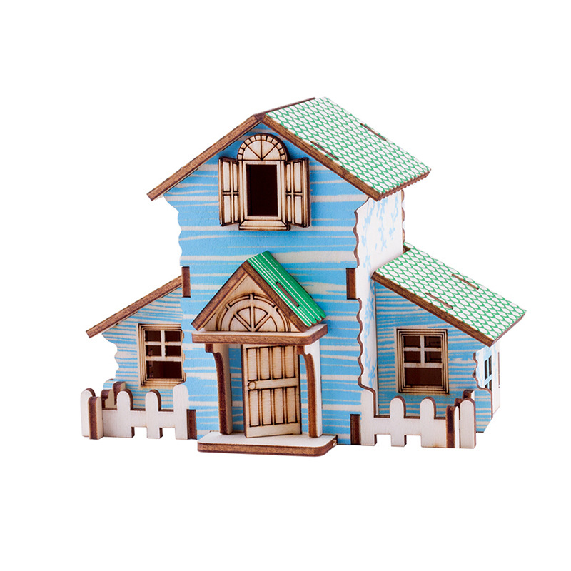 [HCM]Mô hình lắp ráp 3D gỗ - Mini Cottage House cắt laser