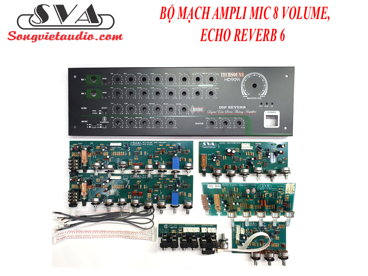 BỘ MẠCH AMPLI PRE MIC 8 VOLUME REVERB 6 VOLUME - TẶNG MẶT