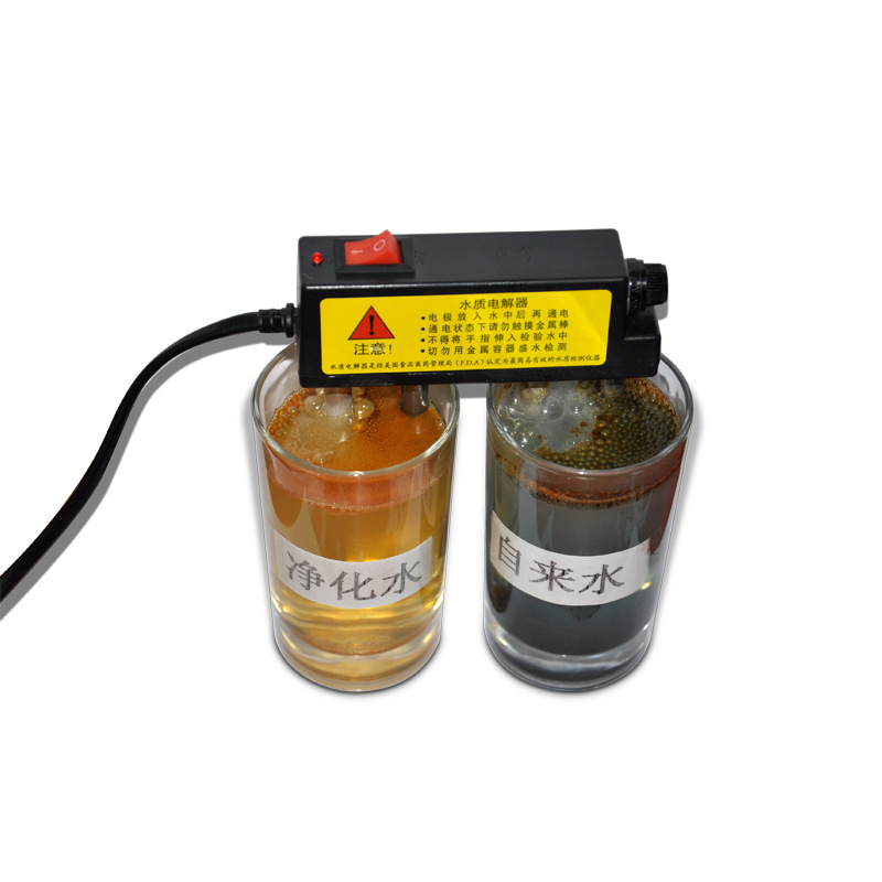 Máy đo điện phân nước, chân điện phân thay vào, Điện phân thử nước