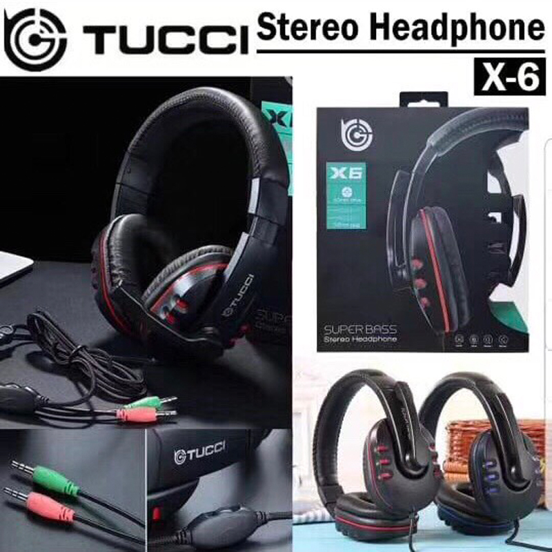 Headphone tucci x6 - tai nghe chơi game có mic logitech gaming headphones mẫu mới - tai nghe chơi game tốt - cam kết chính hãng bảo hành toàn quốc
