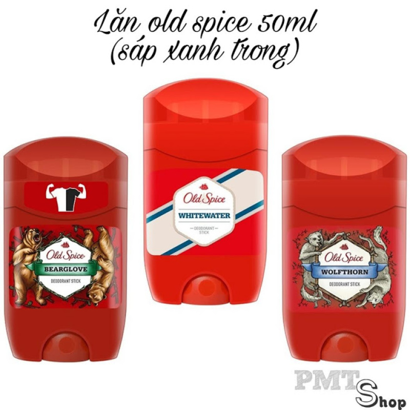 [EXP 4/2021] Lăn sáp khử mùi nam Old Spice (Sáp xanh trong) 50ml Wolfthorn | BeargLove | Whitewater sản xuất Ba Lan cao cấp