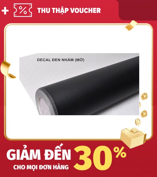 Tem dán xe máy 5 mét decal đen nhám (đen cát) khổ 60cm x 5 mét cho dán xe máy, điện thoại, máy tính