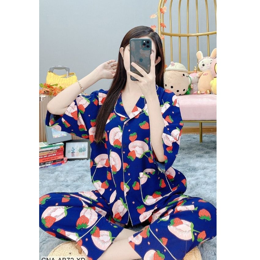 [HCM]ĐỒ BỘ LỤA ÁO CÁNH DƠI QUẦN DÀI VẢI CỰC MỊN CỰC MÁT AB72
