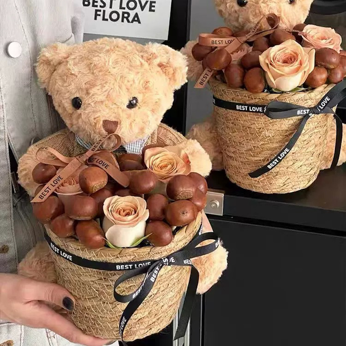 Giỏ cắm hoa, giỏ quà bằng cói
