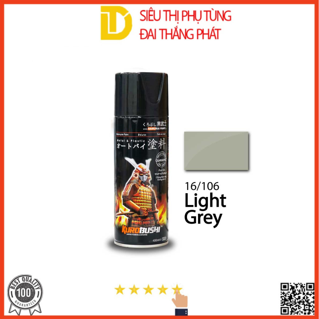 Sơn Samurai sơn xịt xe máy 16/106 MÀU XÁM SÁNG