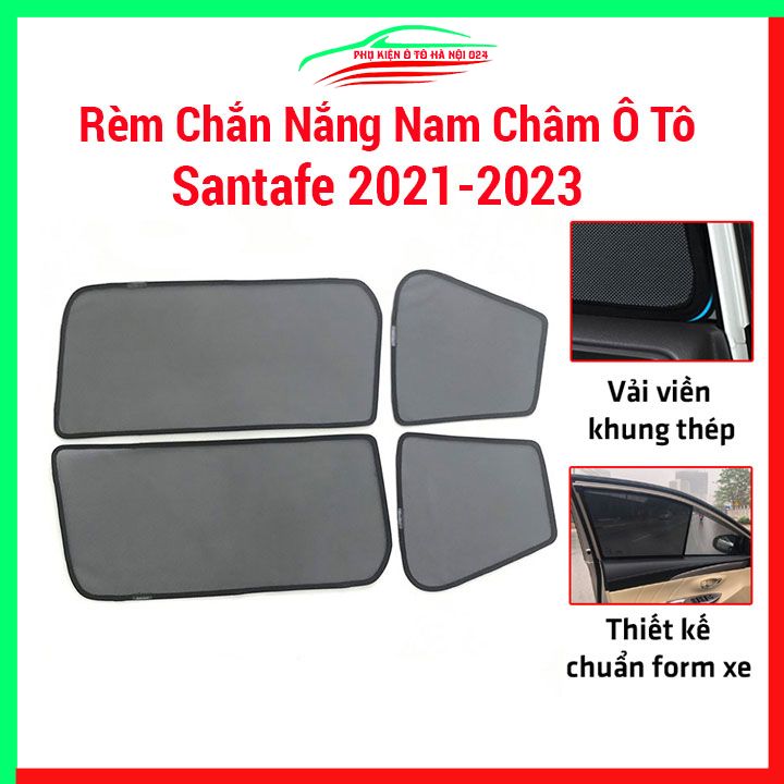 Bộ rèm che nắng ô tô nam châm theo xe HYUNDAI SANTAFE 2021-2023 chắn nắng tốt, lắp đặt đơn giản, tiện lợi