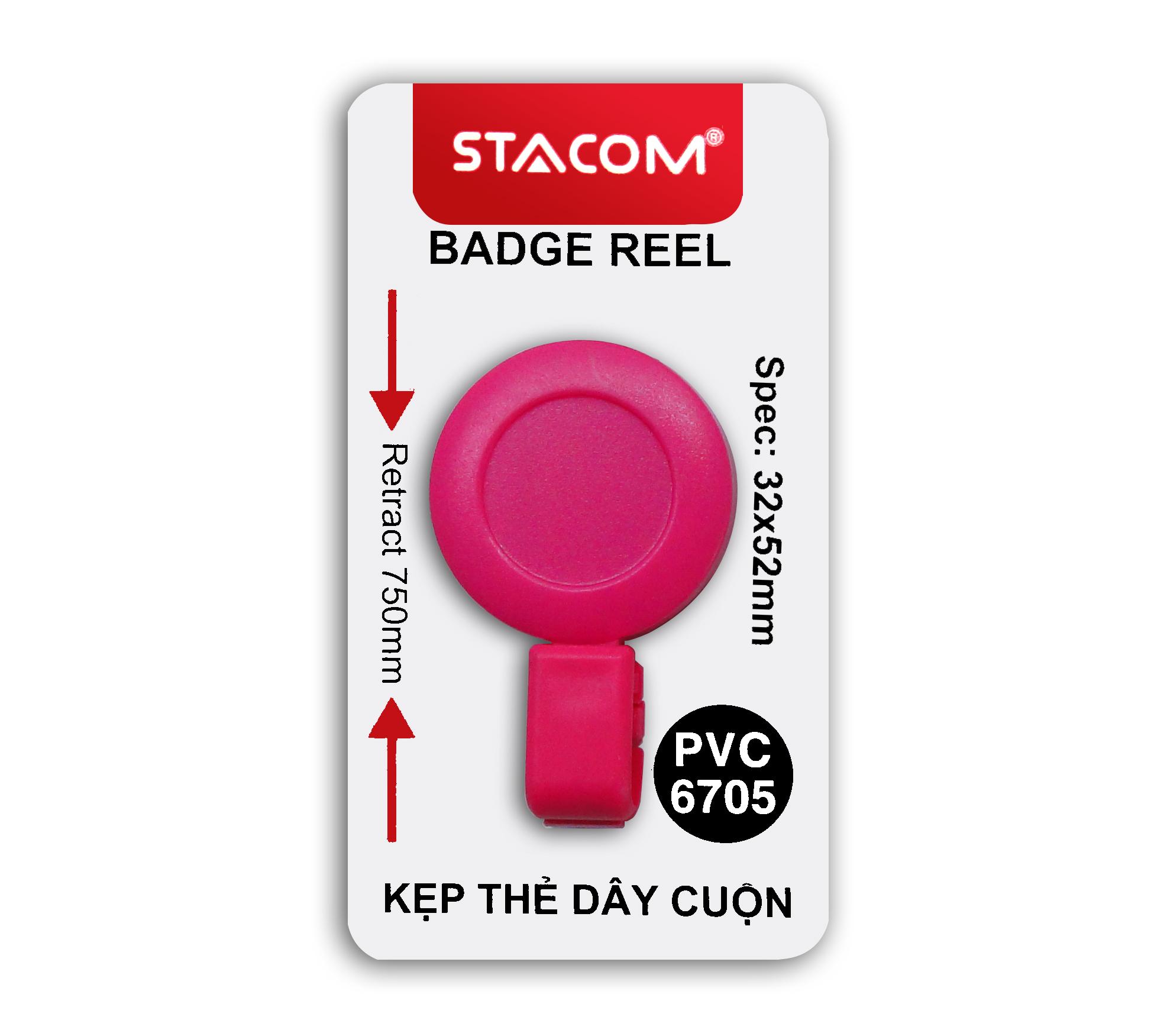 Kẹp đeo bảng tên dây cuộn stacom/PVC6705