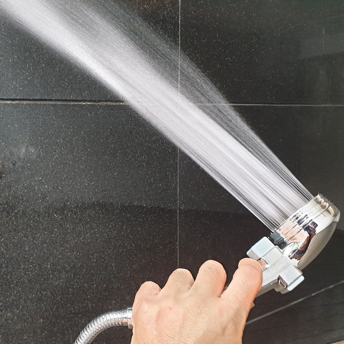 Bộ tay dây sen siêu tăng áp Eurolife EL-102SH-N (Trắng bạc)
