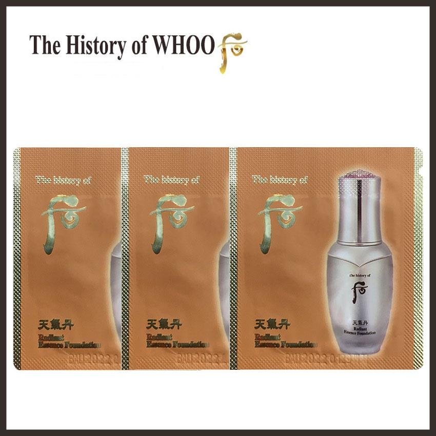 10 gói Kem nền Whoo Essence Radiant Foundation che khuyết điểm 1ml gói