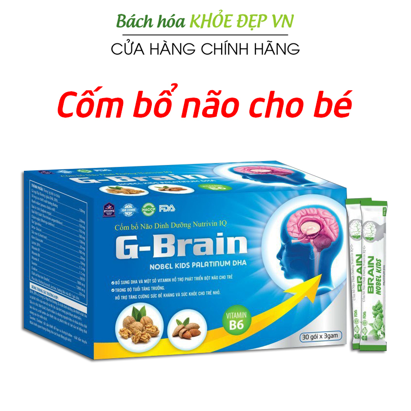 Cốm bổ não dinh dưỡng G Brain cho trẻ em phát triển não bộ, trí tuệ