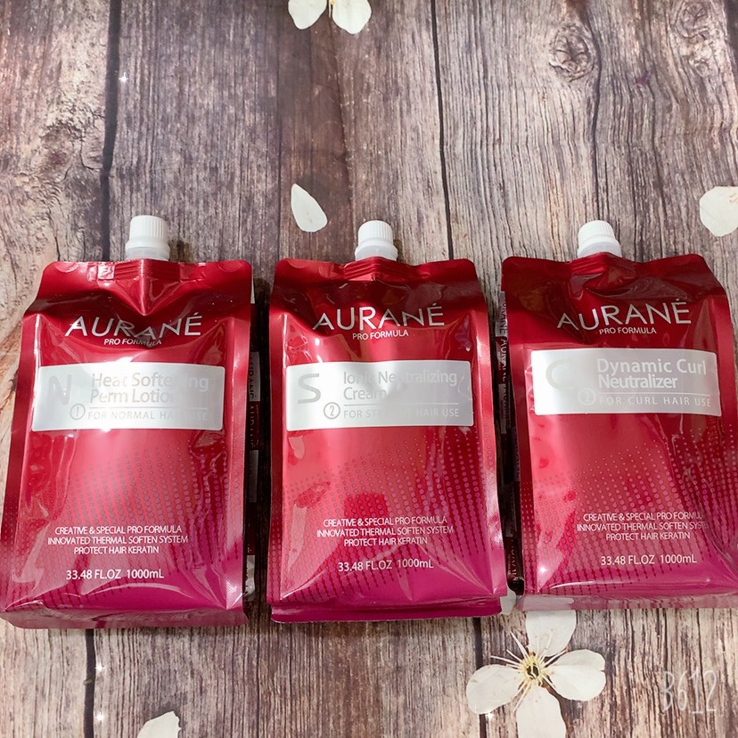KEM UỐN DUỖI ÉP TÓC AURANE BÓNG TÓC MỀM MƯỢT 1000ML