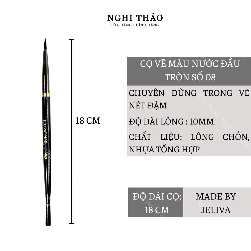 Cọ vẽ màu nước Jeliva số 08