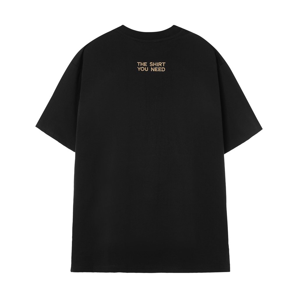 Áo thun TSUN Embroidered Basic Tee - Thêu - Đen - Unisex