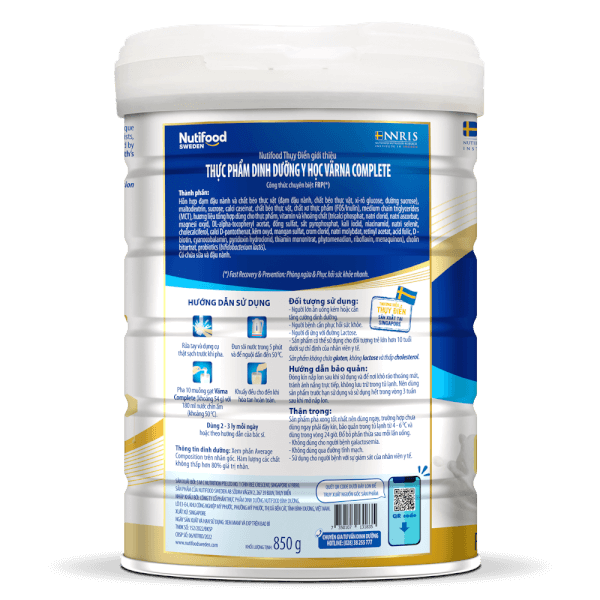 Sữa Nutifood Varna Complete 850g