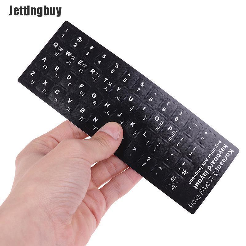 Jettingbuy 1Pc Korean KEYBOARD STICKER Printed Keyboard Protective Stickers