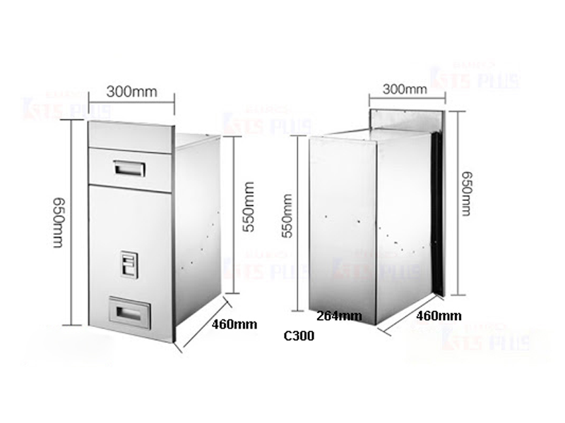 Thùng gạo mặt gương nút nhấn không hiển thị điện tử Eurogold - Hộp đựng thực phẩm