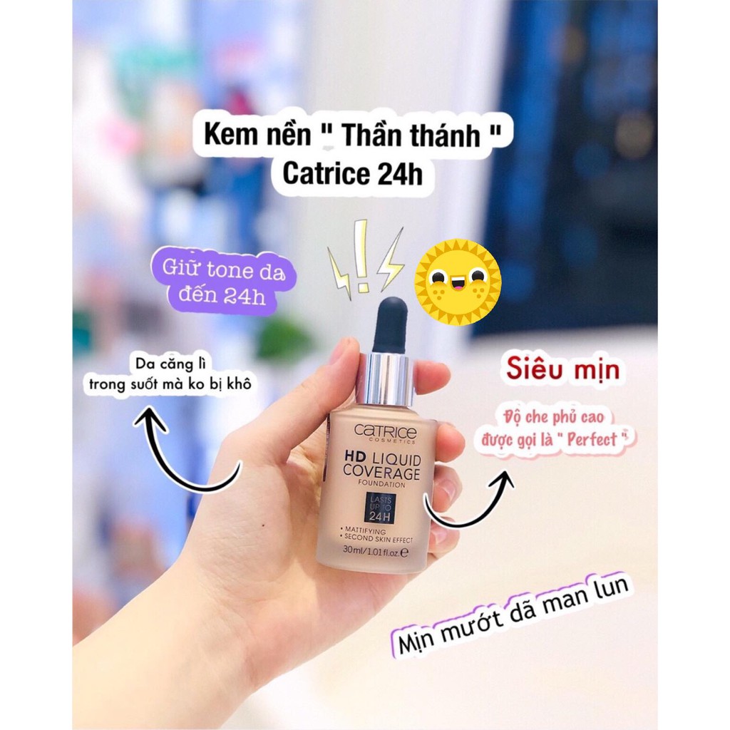 Kem nền CATRICE HD Liquid Coverage 24h