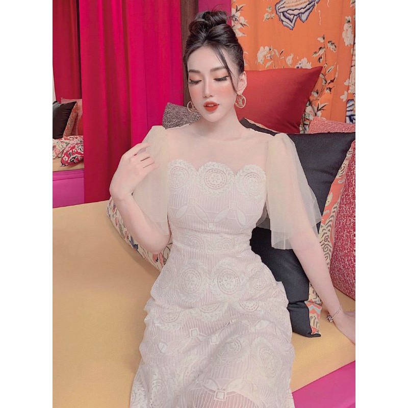 Đầm Cánh Tiên Thêu Nổi