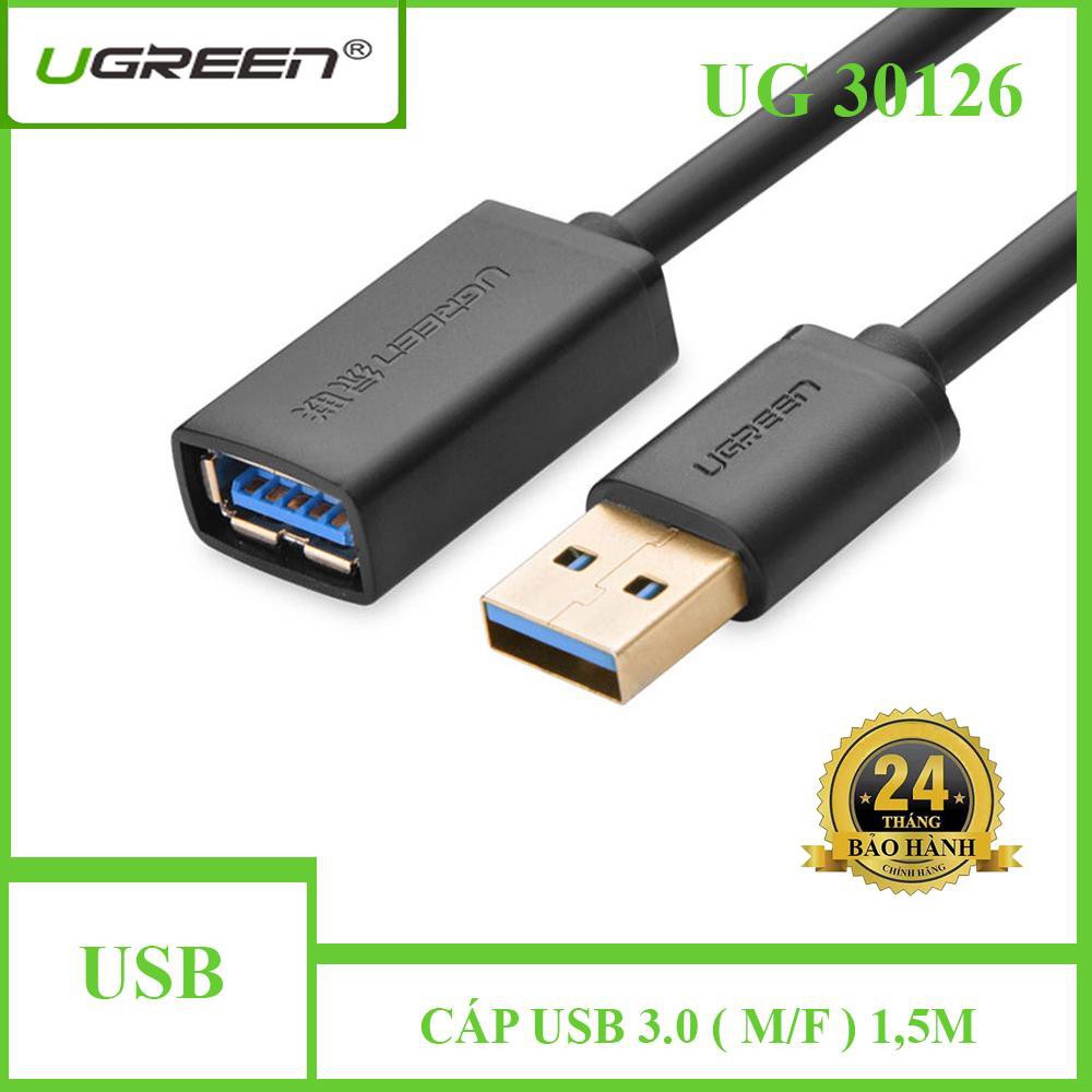 Cáp nối dài usb 3.0 dài 1,5m âm dương ugreen 30126 cao cấp